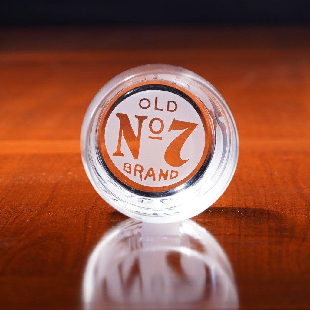 Jack Daniel's Logo Bottom Glass - The Whiskey Cave