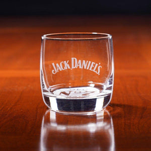 Jack Daniel's Logo Bottom Glass - The Whiskey Cave