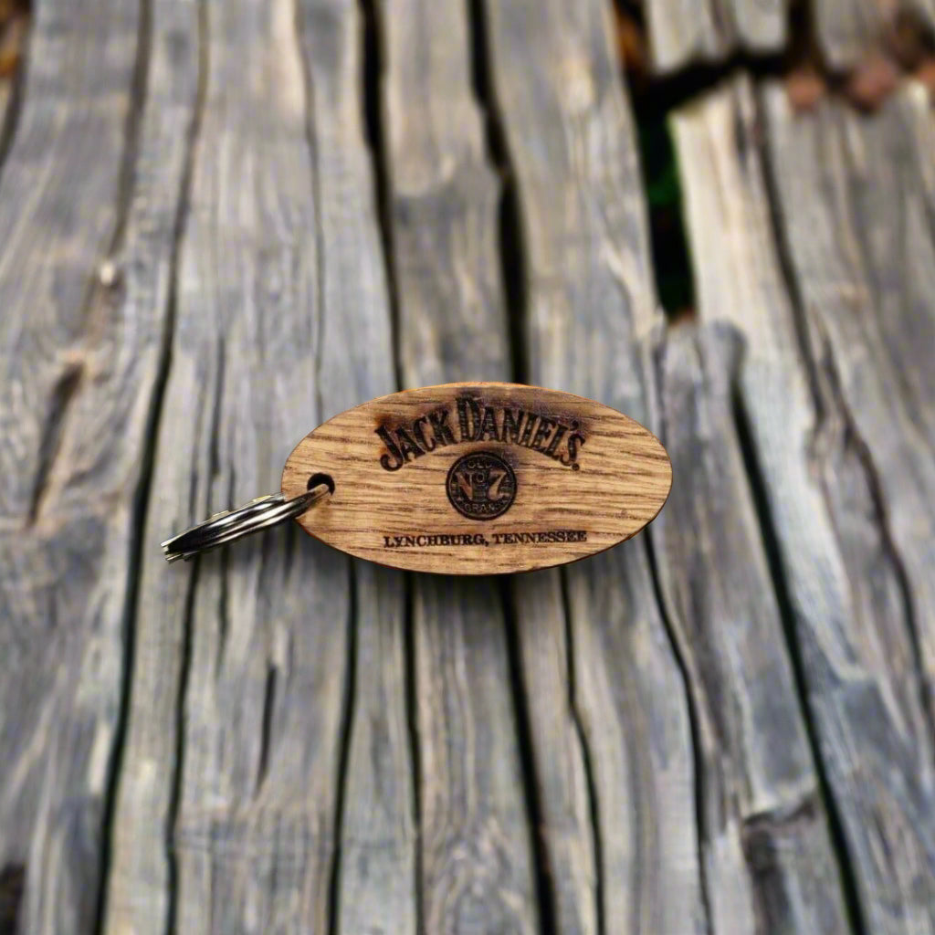 Jack Daniel’s Lynchburg Old No 7 Wood Key Ring - The Whiskey Cave