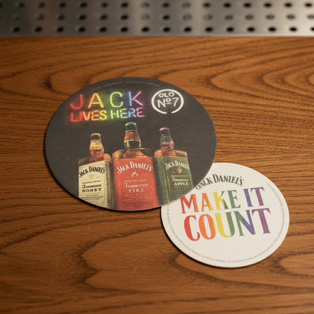 Jack Daniel’s Make it Count Round 2 Sided Coaster - The Whiskey Cave