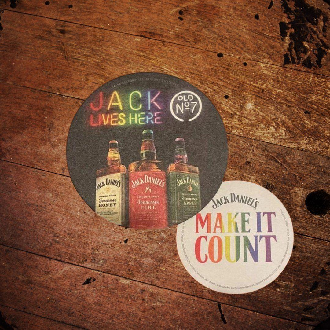 Jack Daniel’s Make it Count Round 2 Sided Coaster - The Whiskey Cave