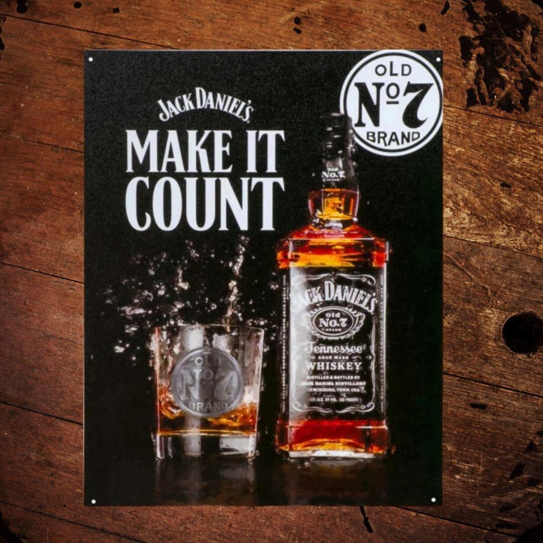 Jack Daniel’s Make it Count Tin Sign - The Whiskey Cave
