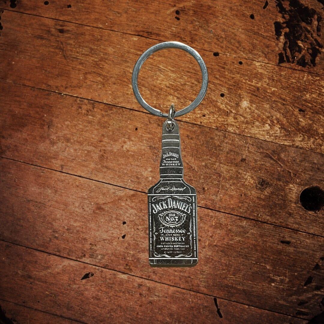 Jack Daniel's Metal Bottle Key Ring - The Whiskey Cave
