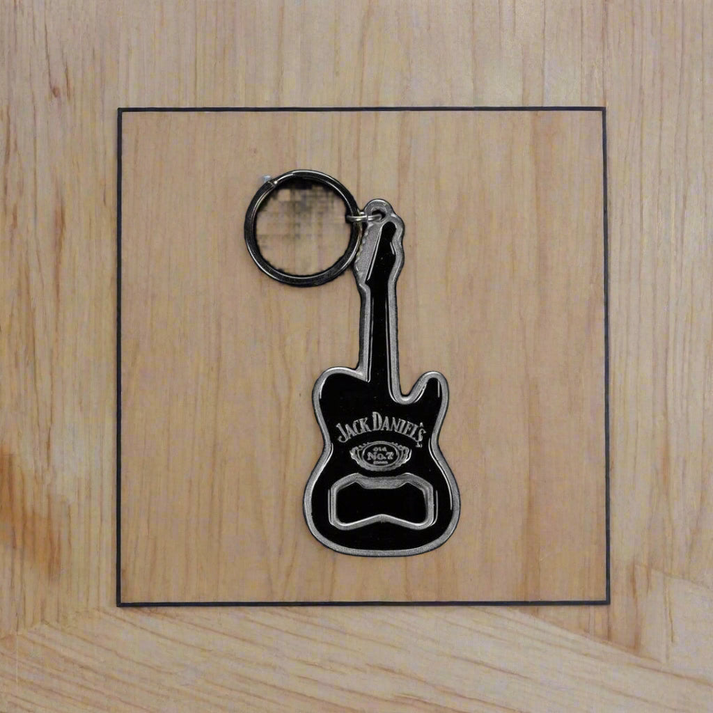 Jack Daniel’s Metal Enameled Guitar Keychain - The Whiskey Cave