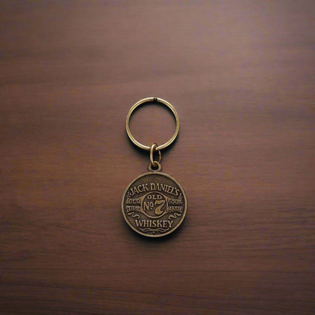 Jack Daniel’s Metal Round Key Ring - The Whiskey Cave