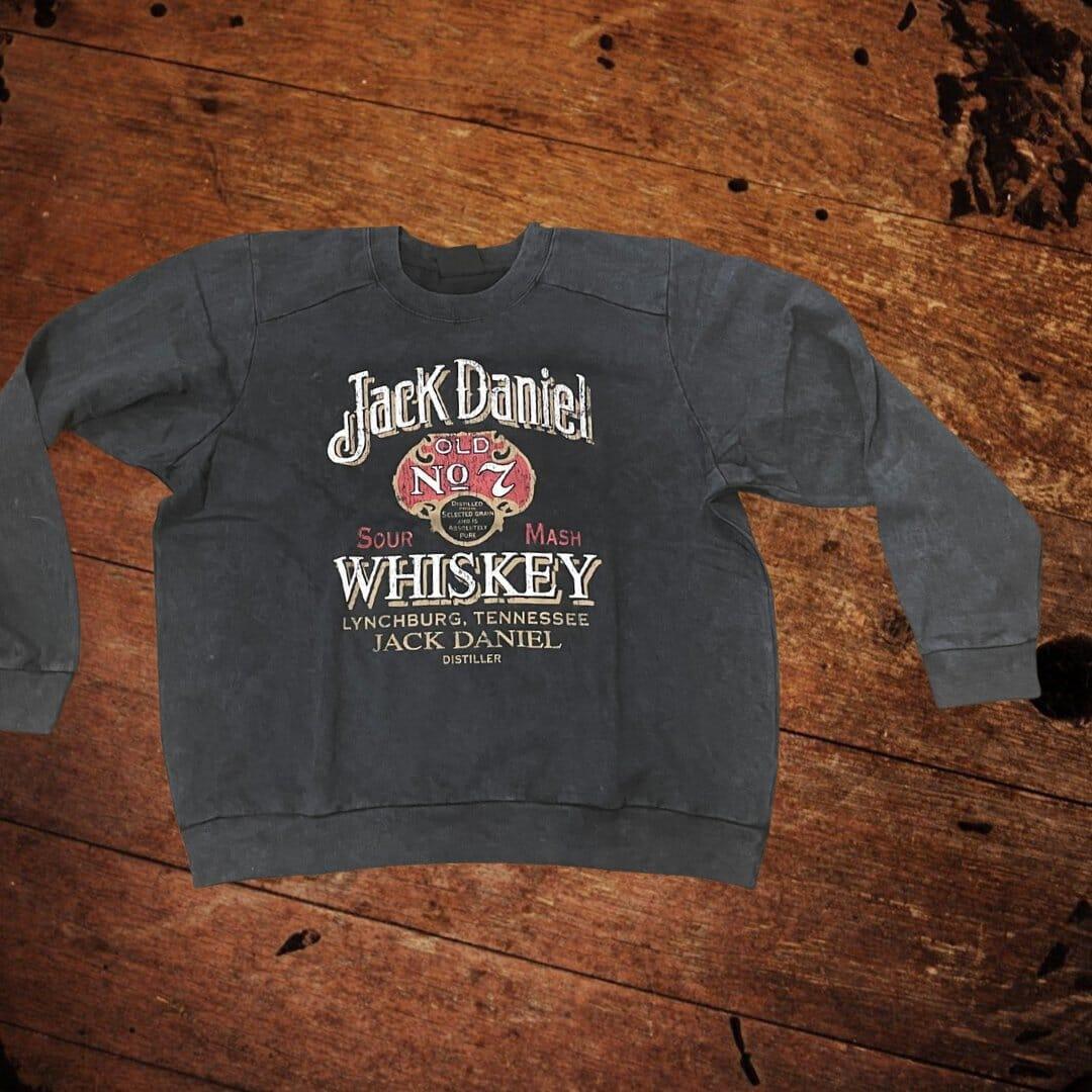 Jack Daniel’s Mineral Wash Ladies Vintage Label Sweatshirt - The Whiskey Cave