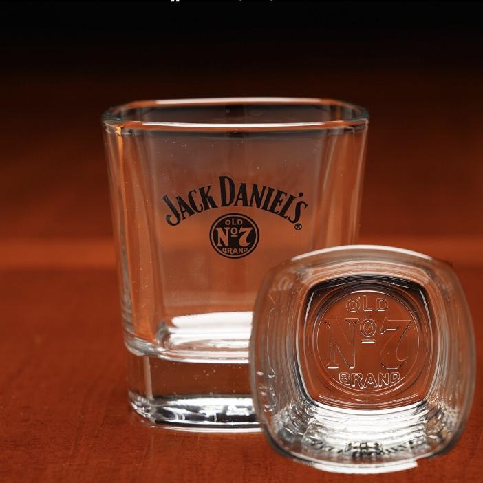 Jack Daniel's Old No 7 Embossed Bottom Glass - The Whiskey Cave
