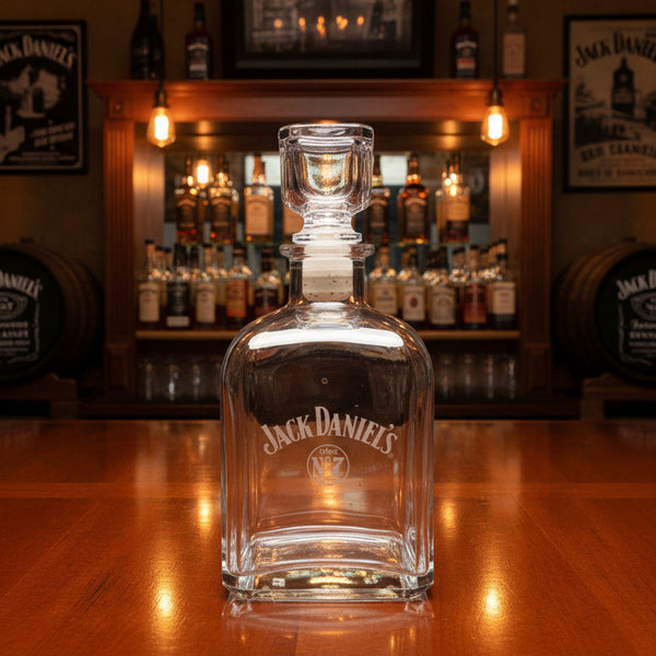 Jack Daniels Old No 7 Etched Decanter - The Whiskey Cave