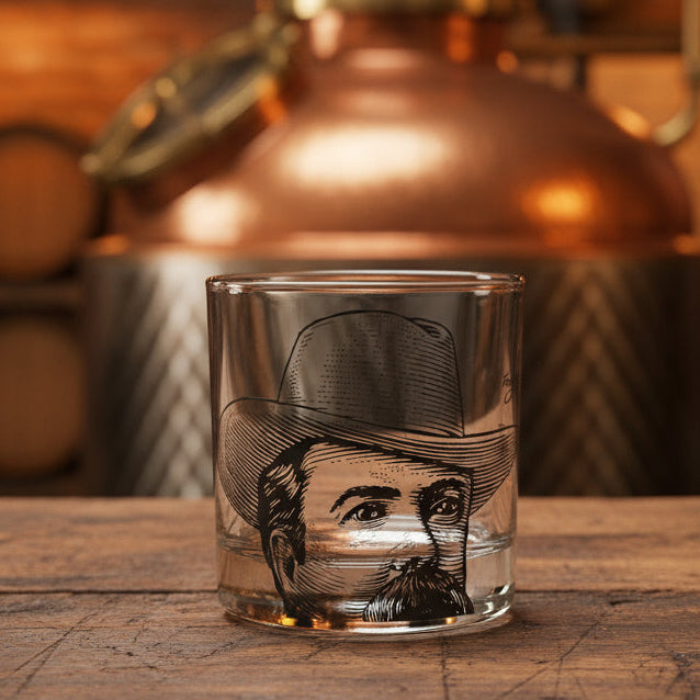 ガラスアート ジャックダニエル Jack Daniel's Portrait Rocks Glass with Embossed Bottom - The