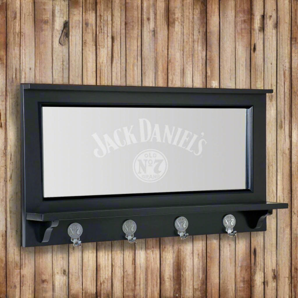 Jack Daniel's ウエスタンスタイルミラー Jack Daniel's Pub Mirror Coat Rack - The Whiskey Cave