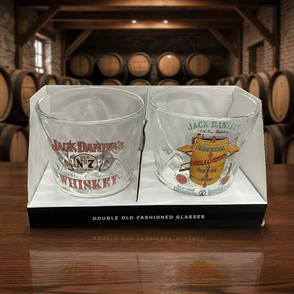 Jack Daniel NEW Vintage Set of 3 Jack Daniel’s Shaker and  2 Whiskey Glasses - Store Display main image 0