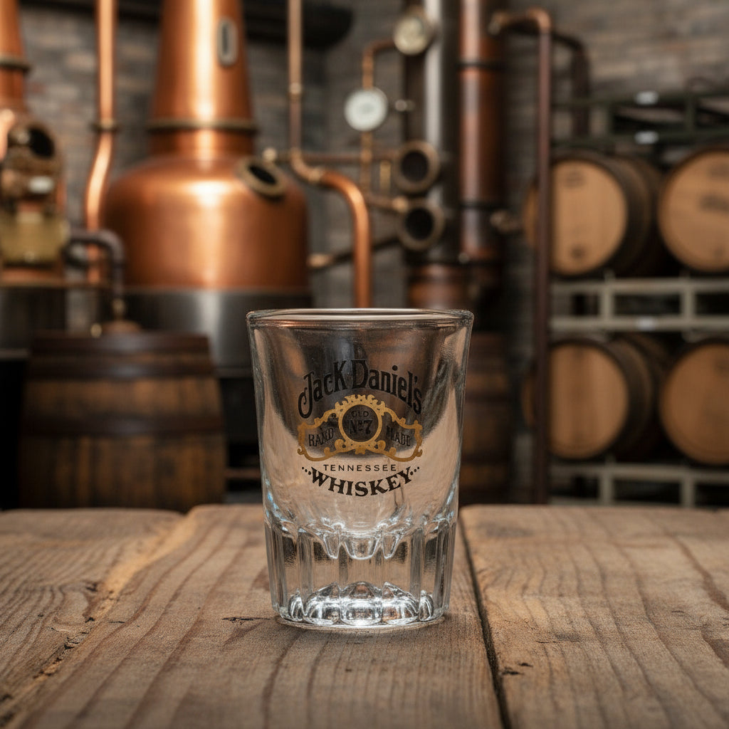 Jack Daniel’s Shot Glass 80’s Tall Fluted - The Whiskey Cave