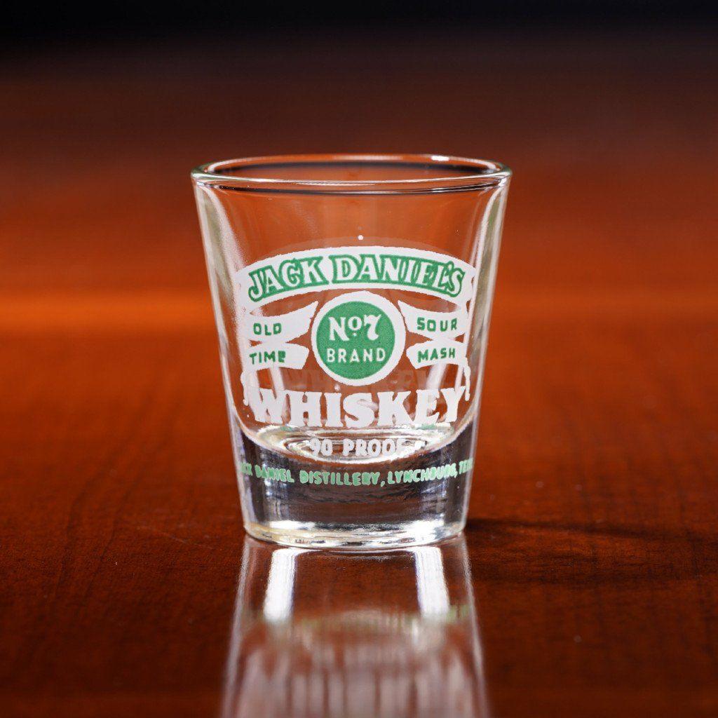 Jack Daniel’s Shot Glass 90 Proof Green and White - The Whiskey Cave