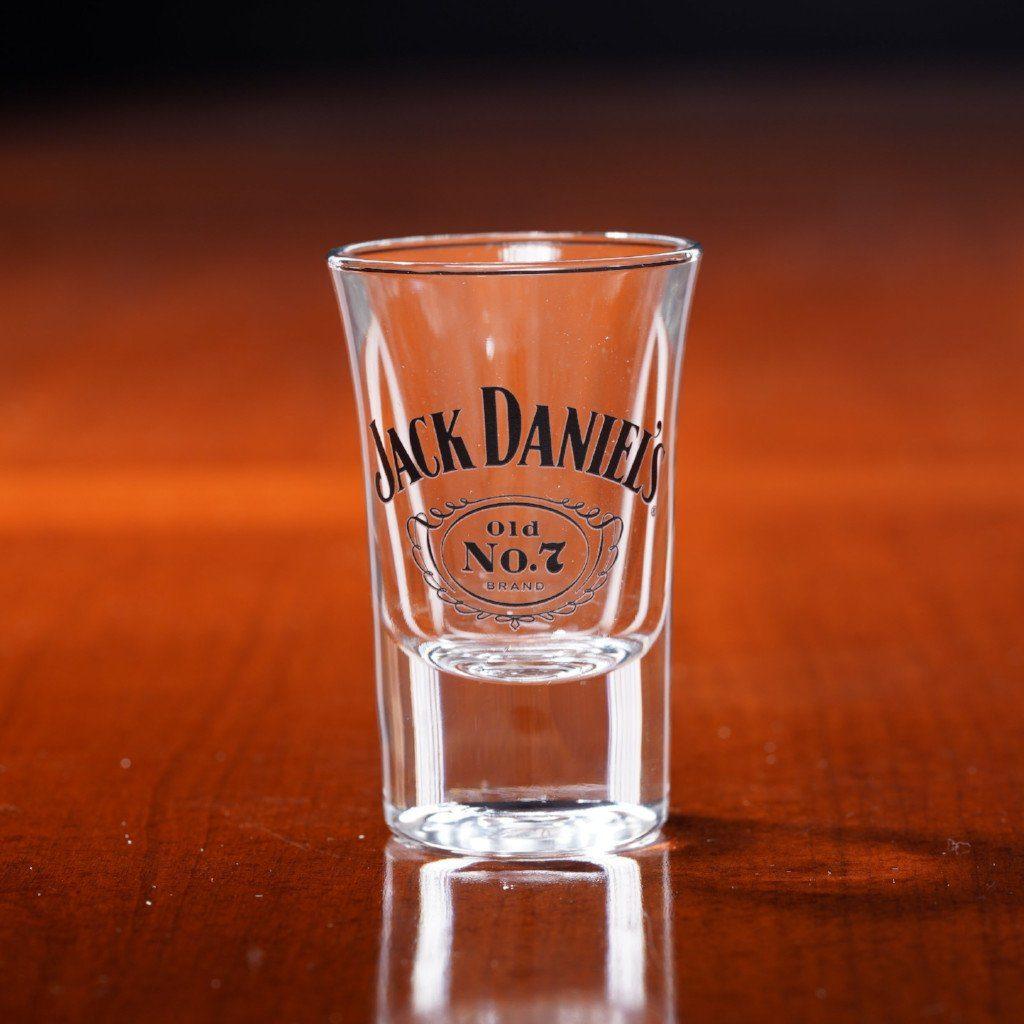 Jack Daniel’s Shot Glass Black Swing Logo - The Whiskey Cave