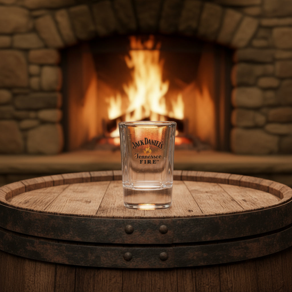 Jack Daniel’s Shot Glass Promotional Fire - The Whiskey Cave