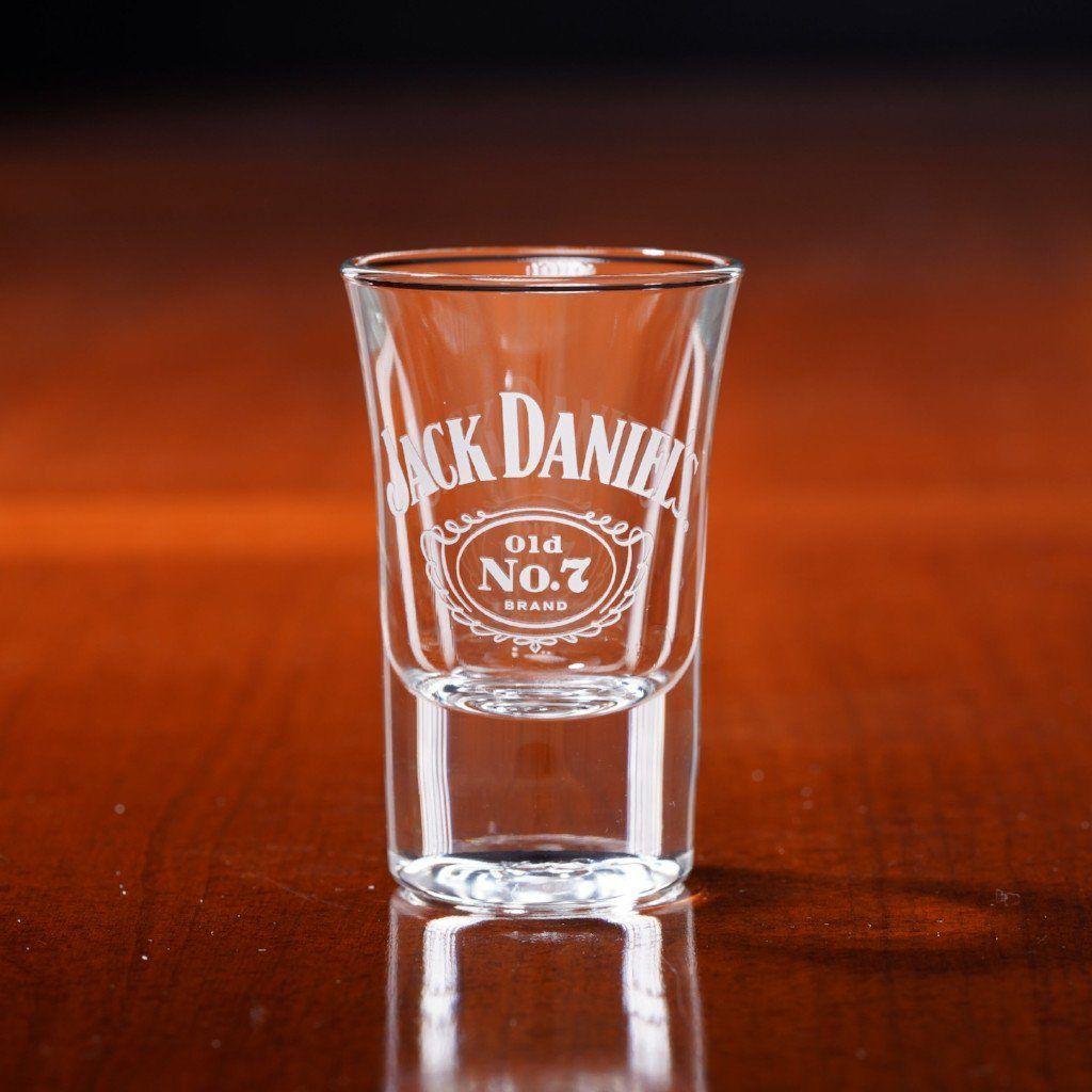 Jack Daniel’s Shot Glass White Swing Logo - The Whiskey Cave