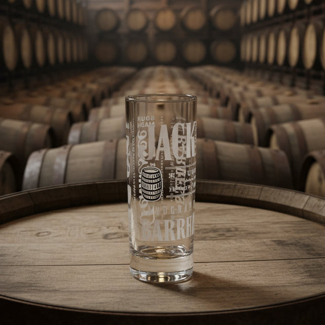 Jack Daniel’s Silver Rimmed Barrel Glass - The Whiskey Cave