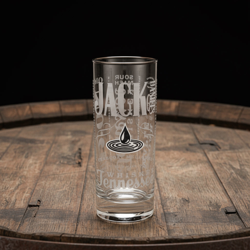 Jack Daniel’s Silver Rimmed Drop by Drop Glass - The Whiskey Cave