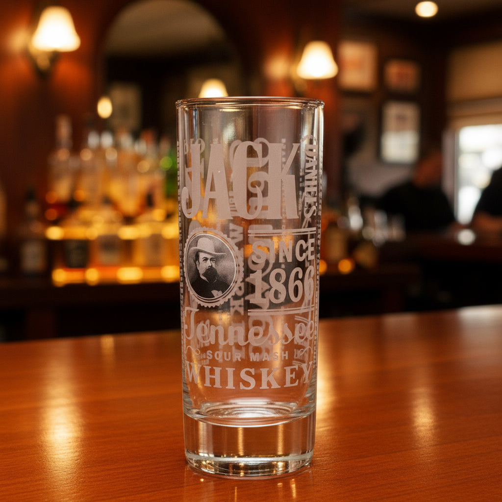 Jack Daniel’s Silver Rimmed Portrait Glass - The Whiskey Cave