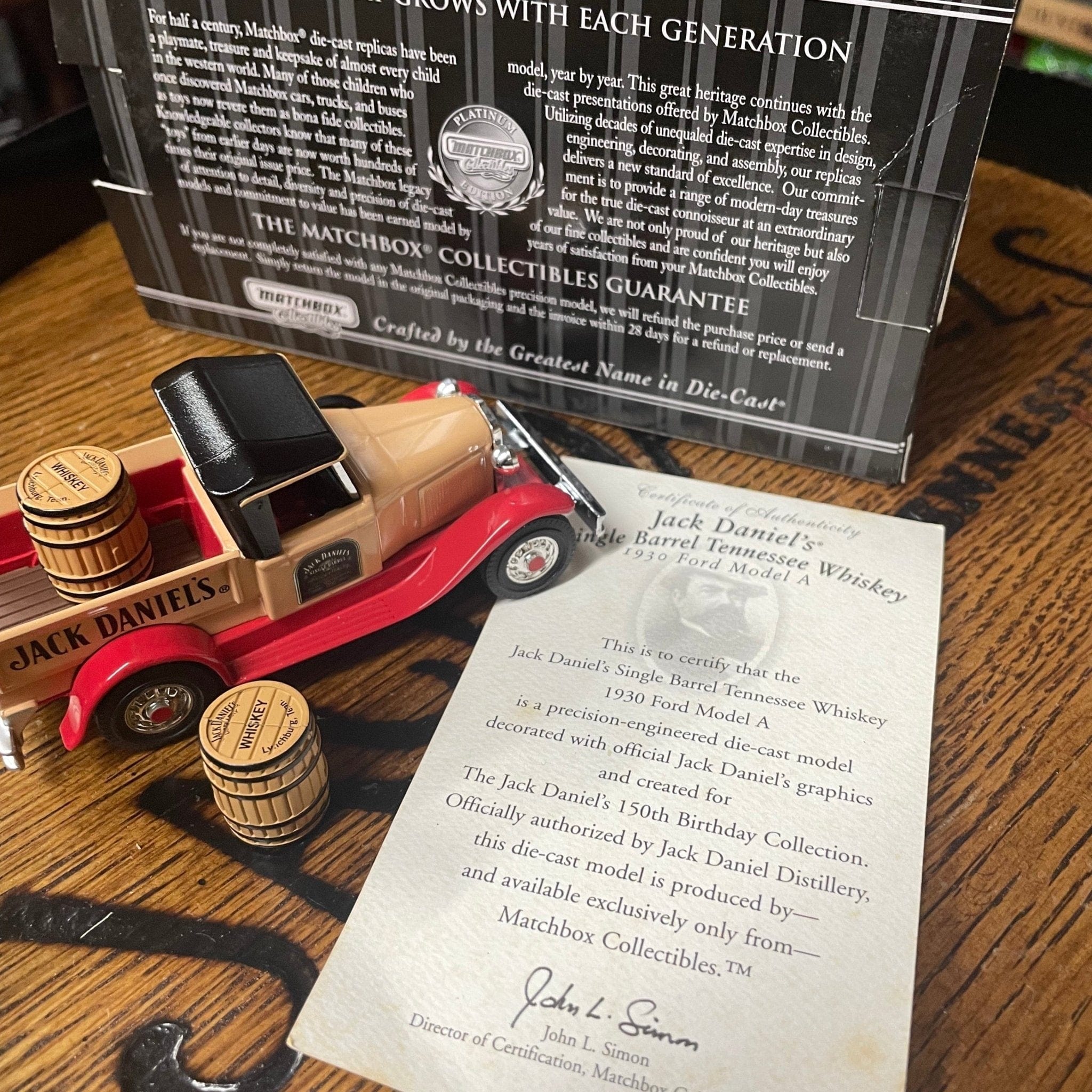 Jack Daniel's Single Barrel 150th Birthday Matchbox Truck from