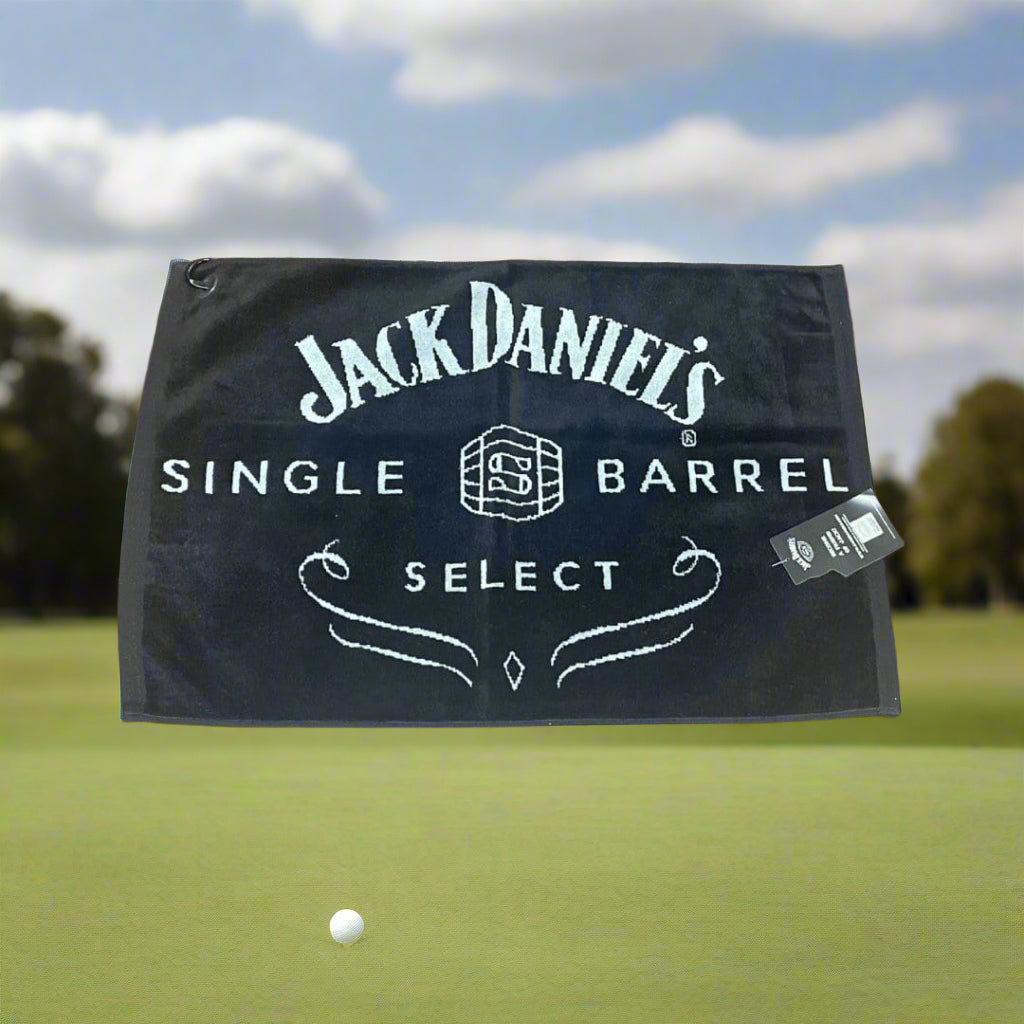 Jack Daniel’s Single Barrel Bar Golf Towel Made in The USA - The Whiskey Cave