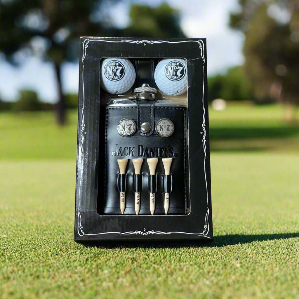 Jack Daniel’s Stainless Golf Set Flask - The Whiskey Cave
