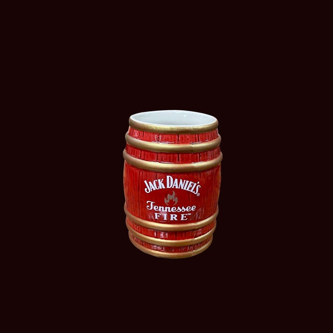 Jack Daniel’s Stoneware Tennessee Fire Barrel Shot Glass - The Whiskey Cave