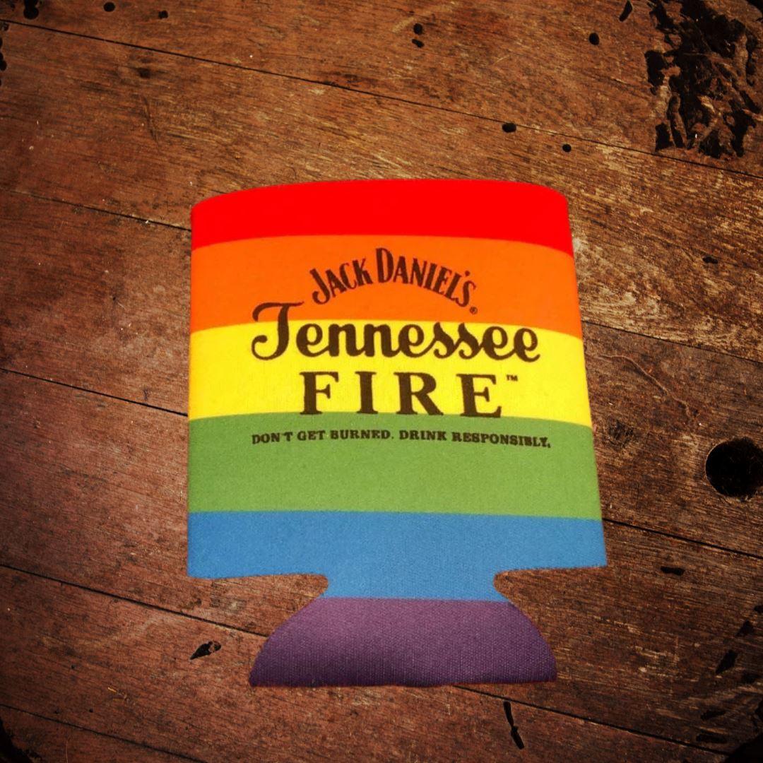 Jack Daniel's Tennessee Fire Rainbow Koozie - The Whiskey Cave