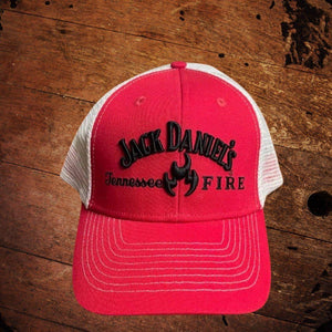 Jack Daniel’s Tennessee Fire Red and White Stitched Hat - The Whiskey Cave