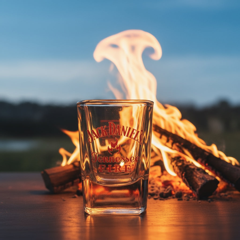 Jack Daniel’s Tennessee Fire Shot Glass from Europe - The Whiskey Cave