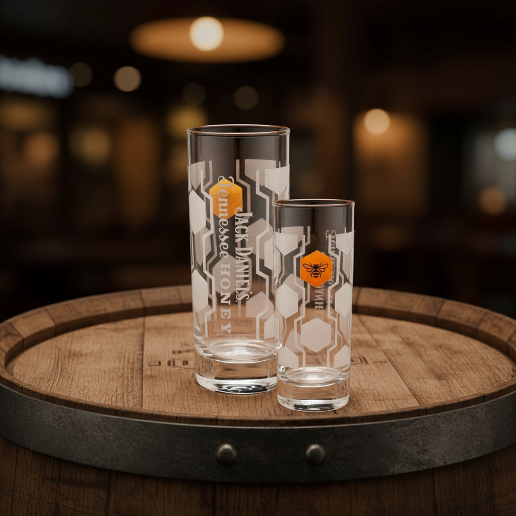 Jack Daniel's Tennessee Honey Comb Highball Glass - The Whiskey Cave