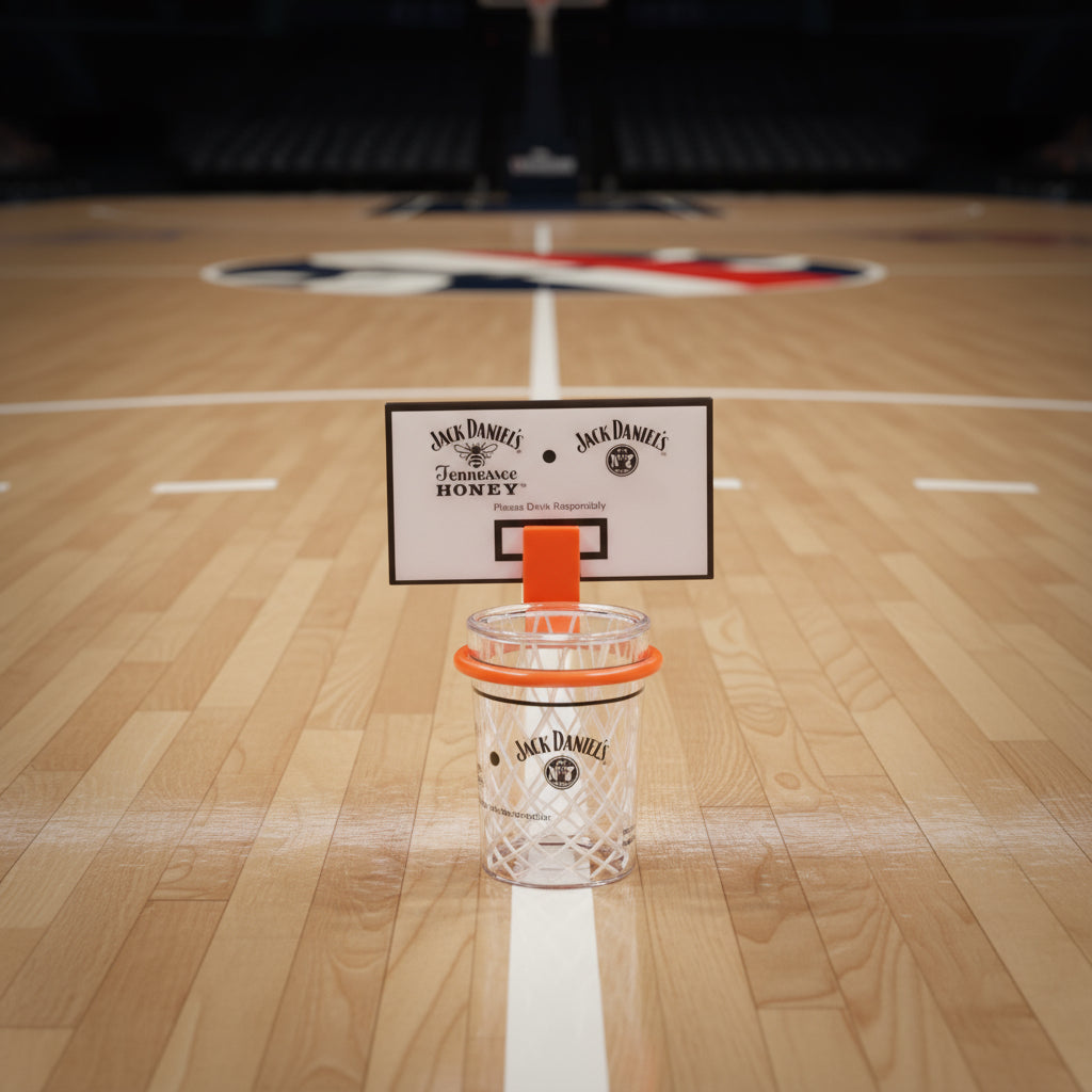 Jack Daniel's Tennessee Honey NBA Basketball Shot Hanger - The