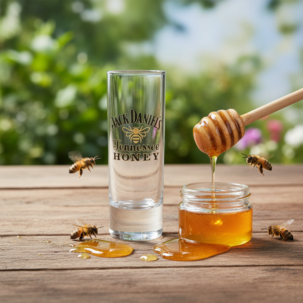 Jack Daniel’s Tennessee Honey Tall Shot Glass - The Whiskey Cave