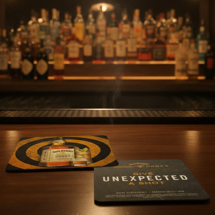 Jack Daniel’s Tennessee Honey “Unexpected” Coaster 2015 - The Whiskey Cave