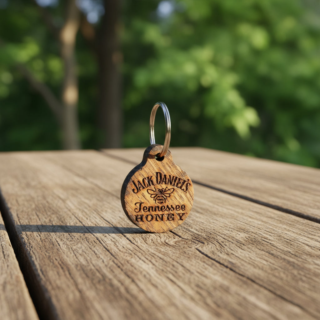 Jack Daniel’s Tennessee Honey Wood Key Ring - The Whiskey Cave