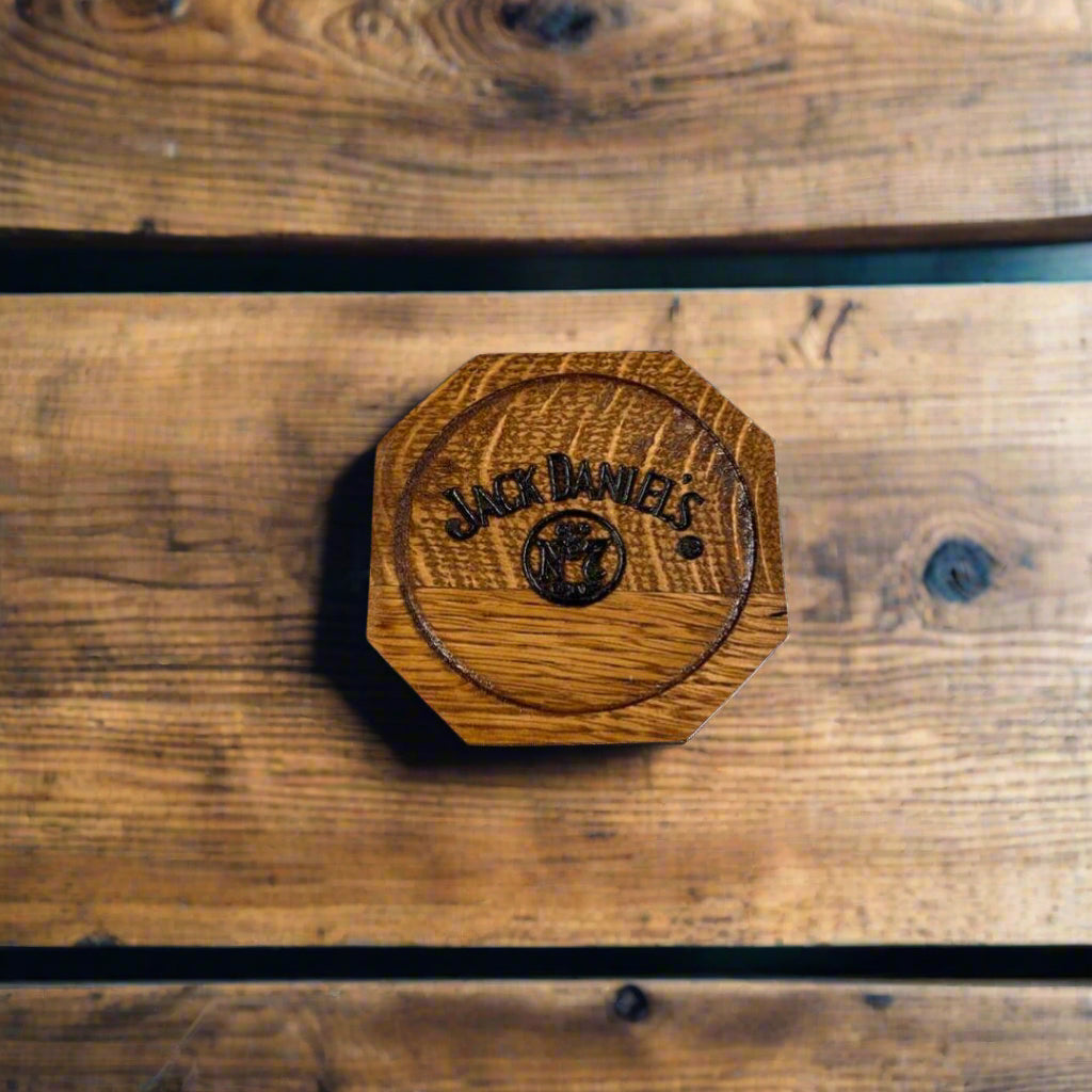 Jack Daniel’s Tennessee Whiskey Barrel Wood Coaster - The Whiskey Cave