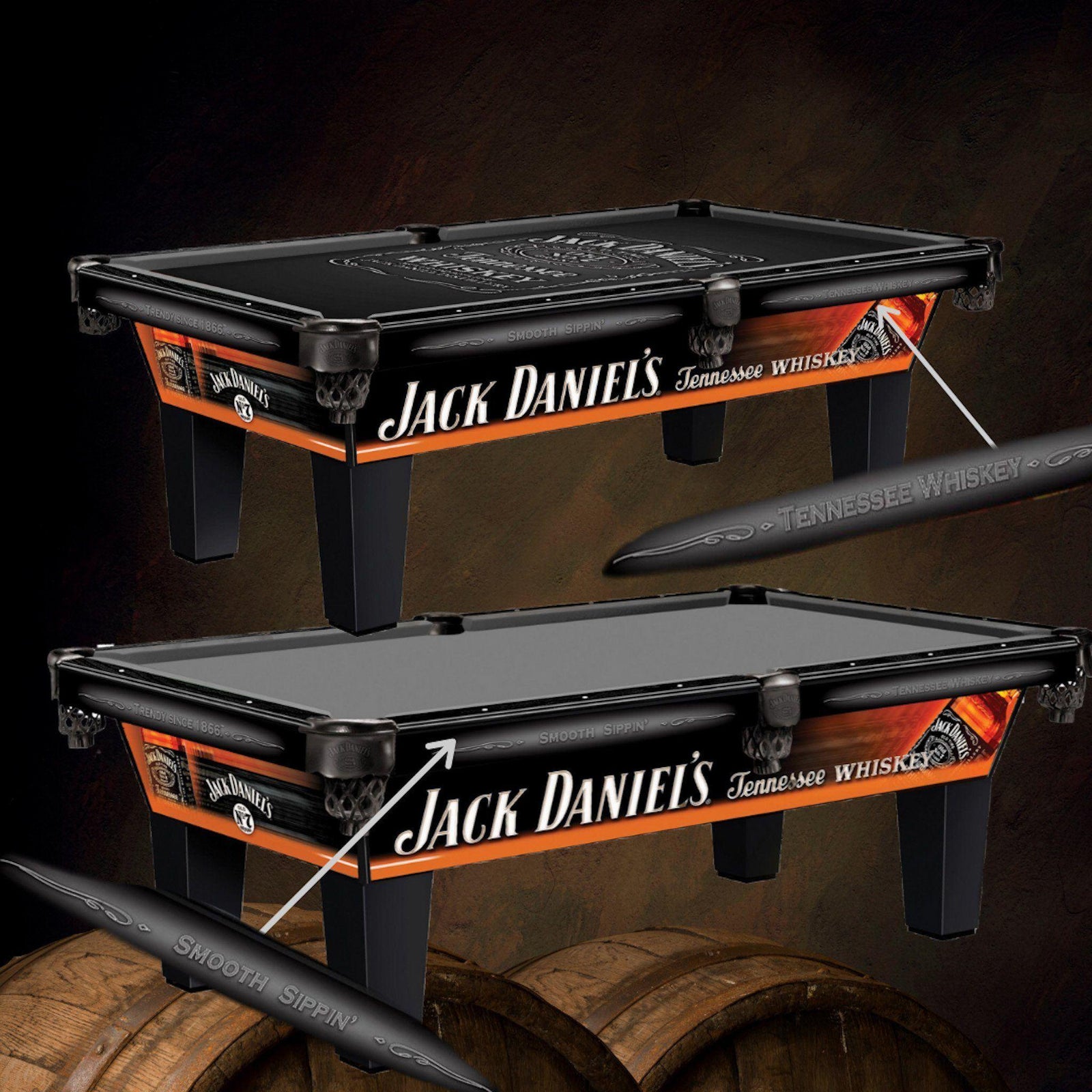 Jack Daniel’s Tennessee Whiskey Pool Table - The Whiskey Cave