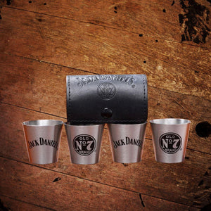 Jack Daniel’s Travel Shots In Leather Case - The Whiskey Cave