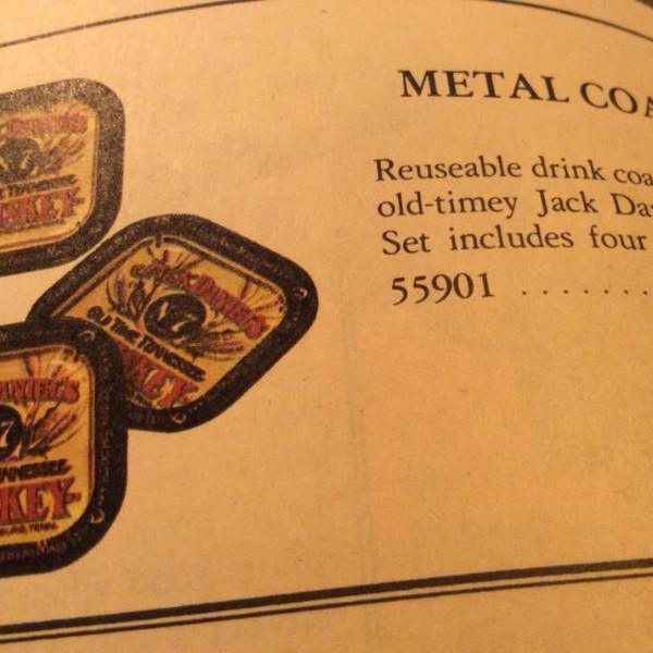 Jack Daniel's Vintage 80's Metal Coaster - The Whiskey Cave