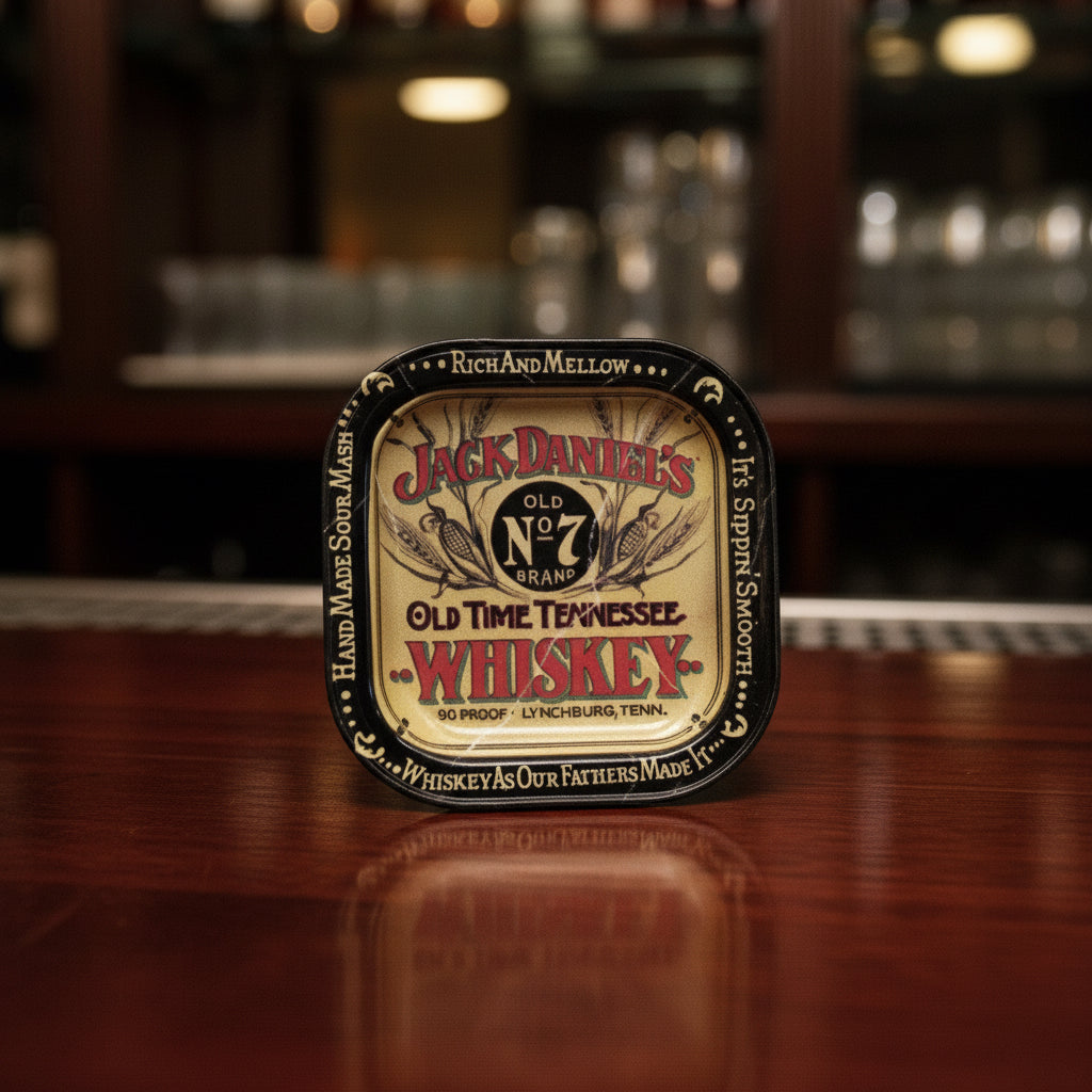 Jack Daniel's Vintage 80's Metal Coaster - The Whiskey Cave