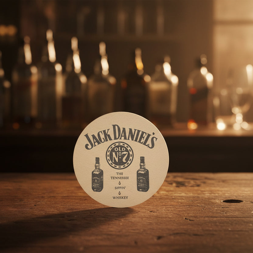 Jack Daniel's Vintage Broken Wheel Logo Coaster - The Whiskey Cave