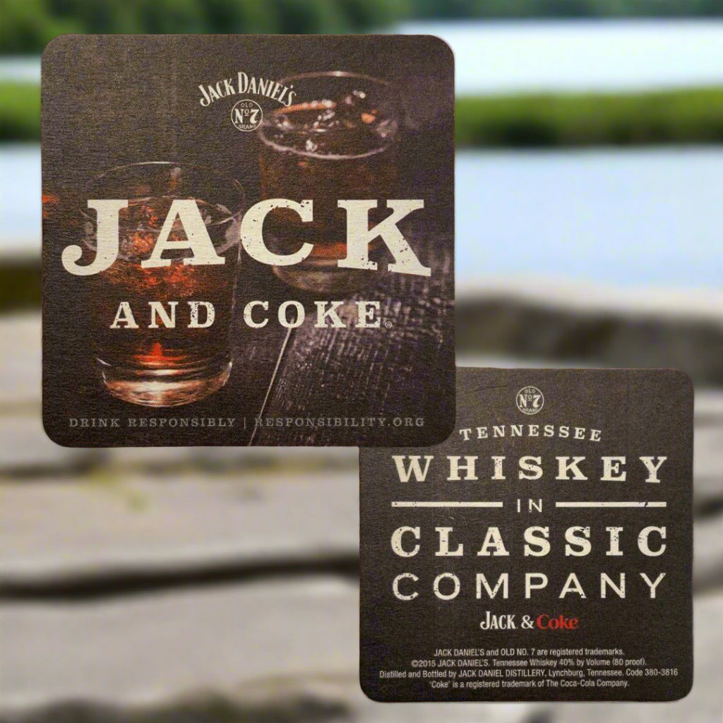 Jack Daniel’s Whiskey and Coke Classic 2015 Square Coaster - The Whiskey Cave