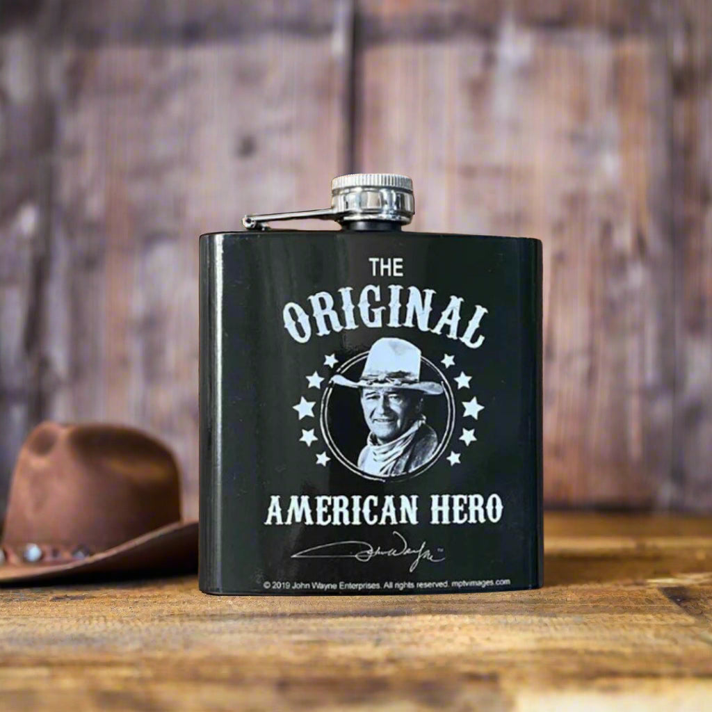 John Wayne 5 ounce American Hero Flask - The Whiskey Cave