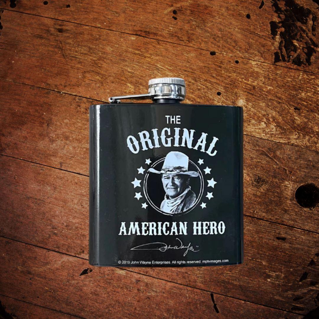 John Wayne 5 ounce American Hero Flask - The Whiskey Cave