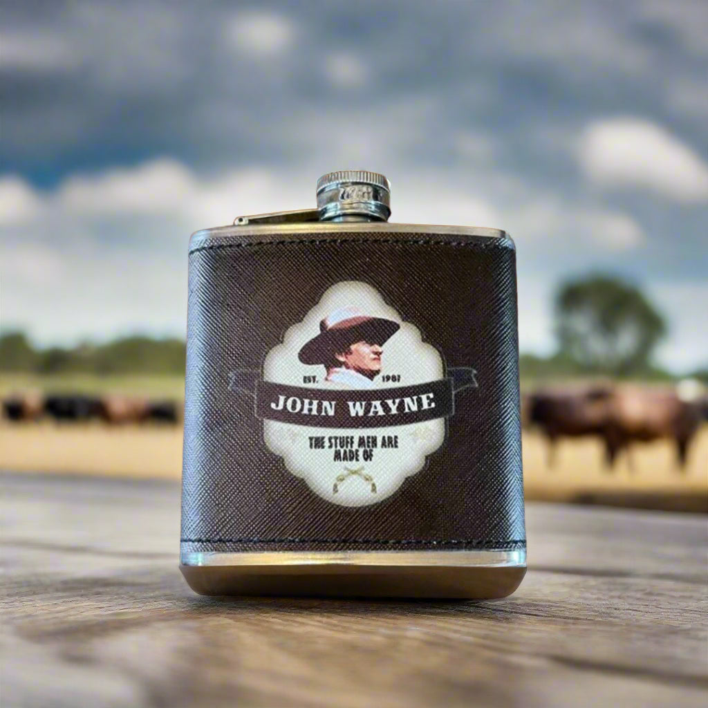 John Wayne 5 ounce Flask - The Whiskey Cave