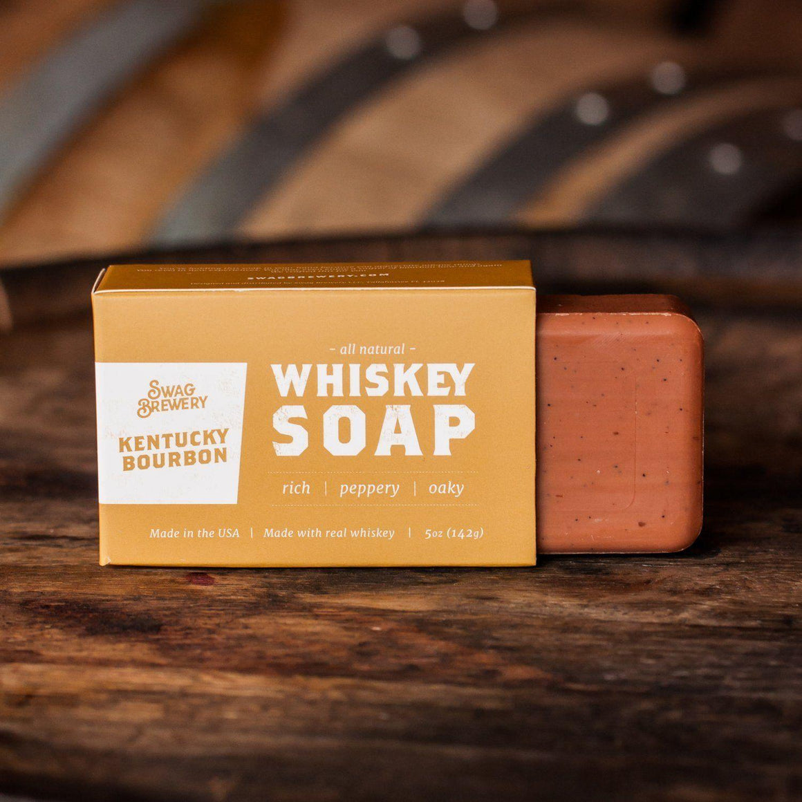 Kentucky Bourbon Whiskey All Natural Soap Bar - The Whiskey Cave