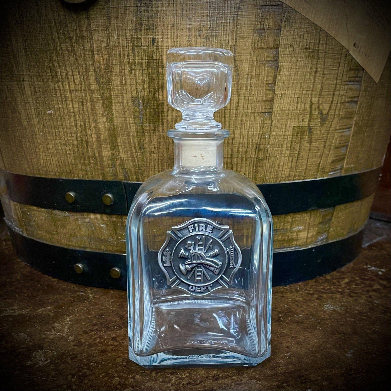 Maltese Cross Pewter Badge Decanter - The Whiskey Cave