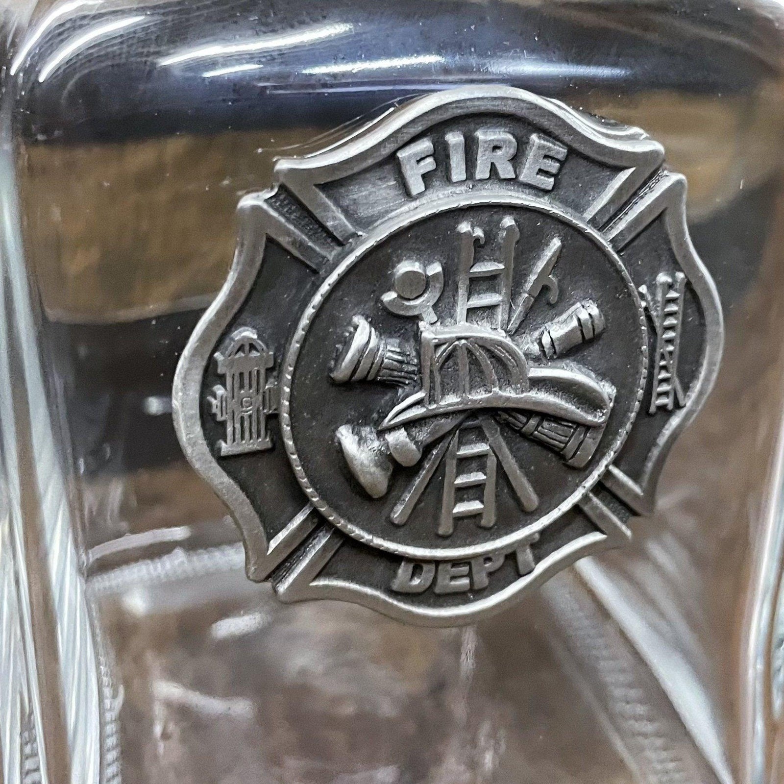 Maltese Cross Pewter Badge Decanter - The Whiskey Cave