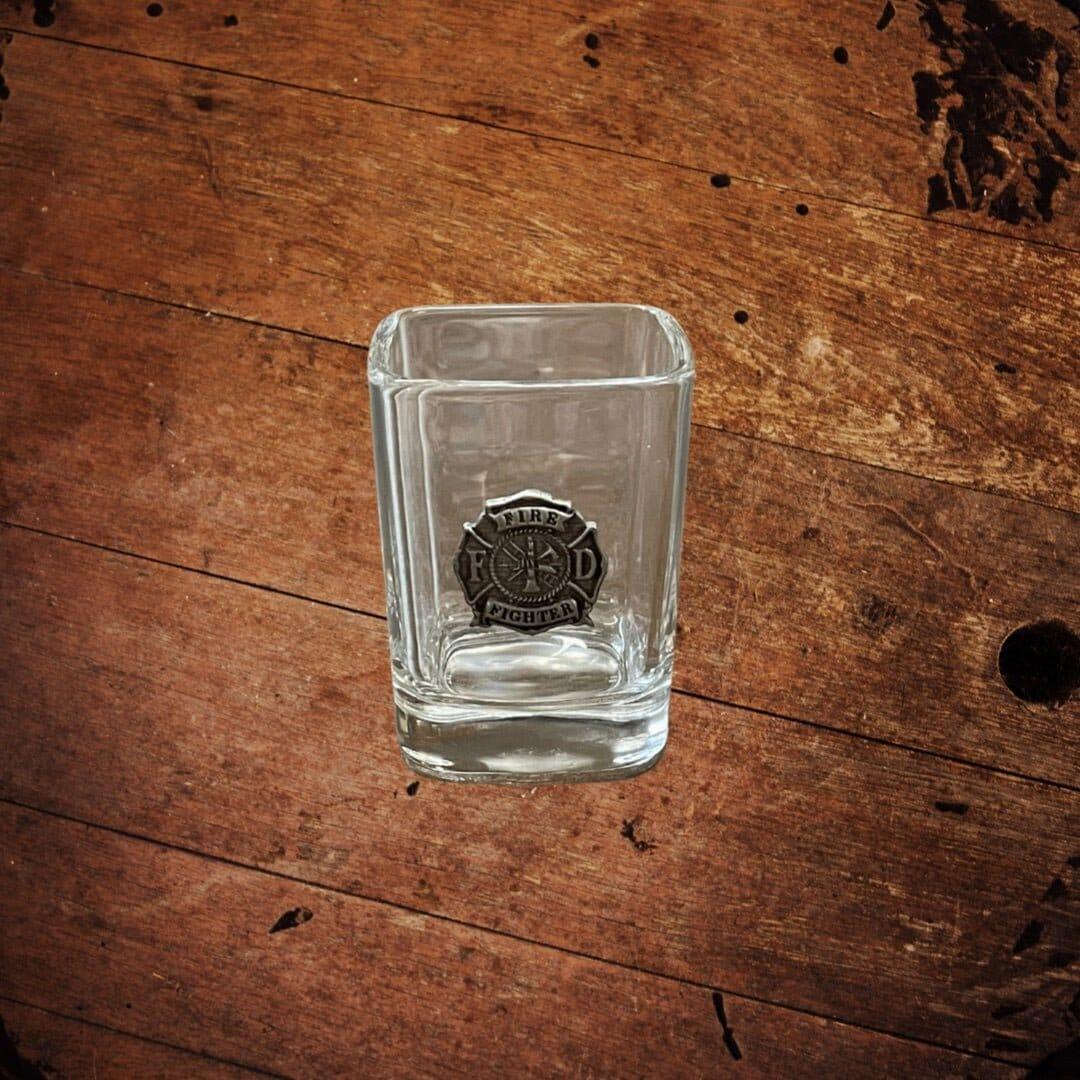 Maltese Cross Pewter Badge Glass Shot - The Whiskey Cave