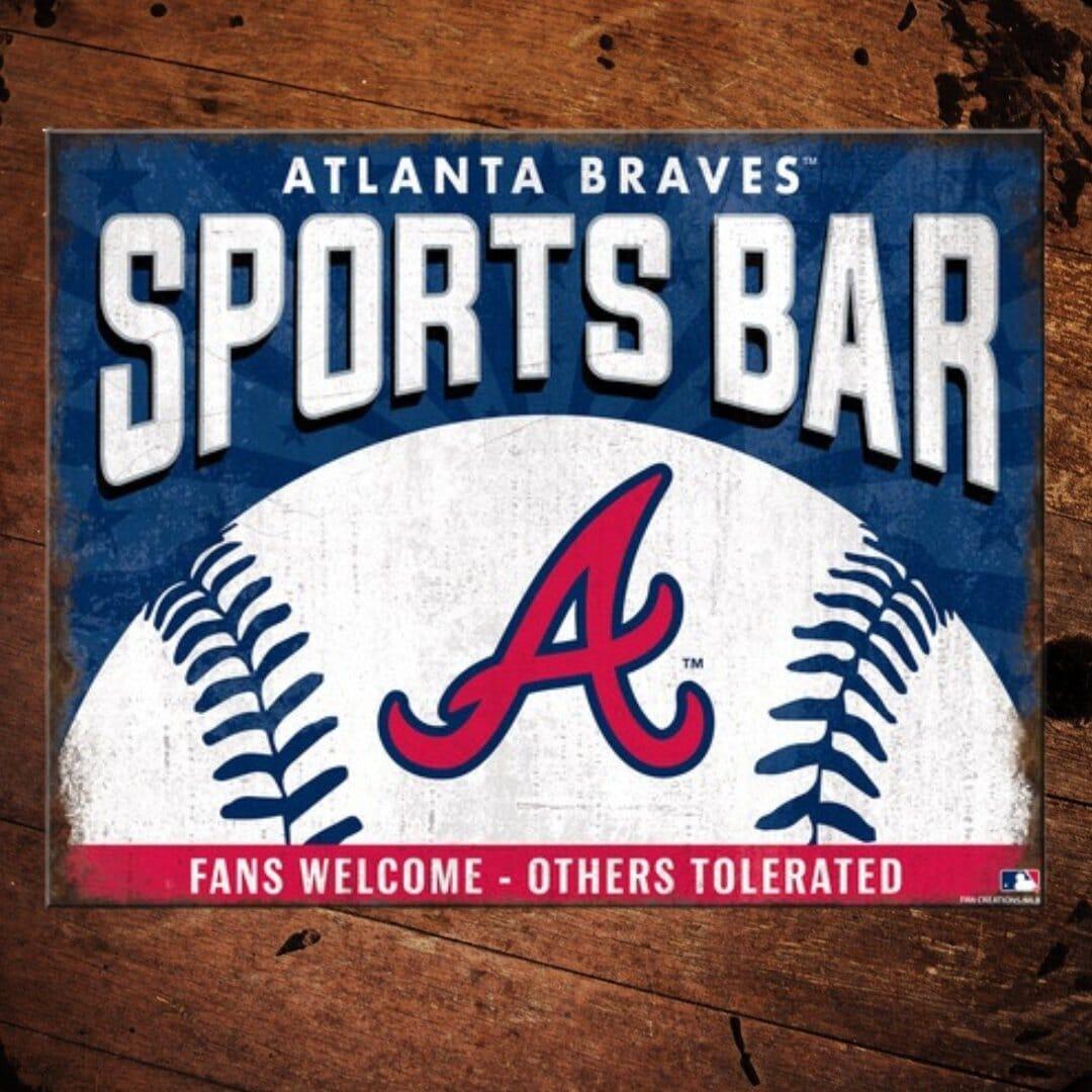 MLB Atlanta Braves Sports Bar Metal Sign - The Whiskey Cave